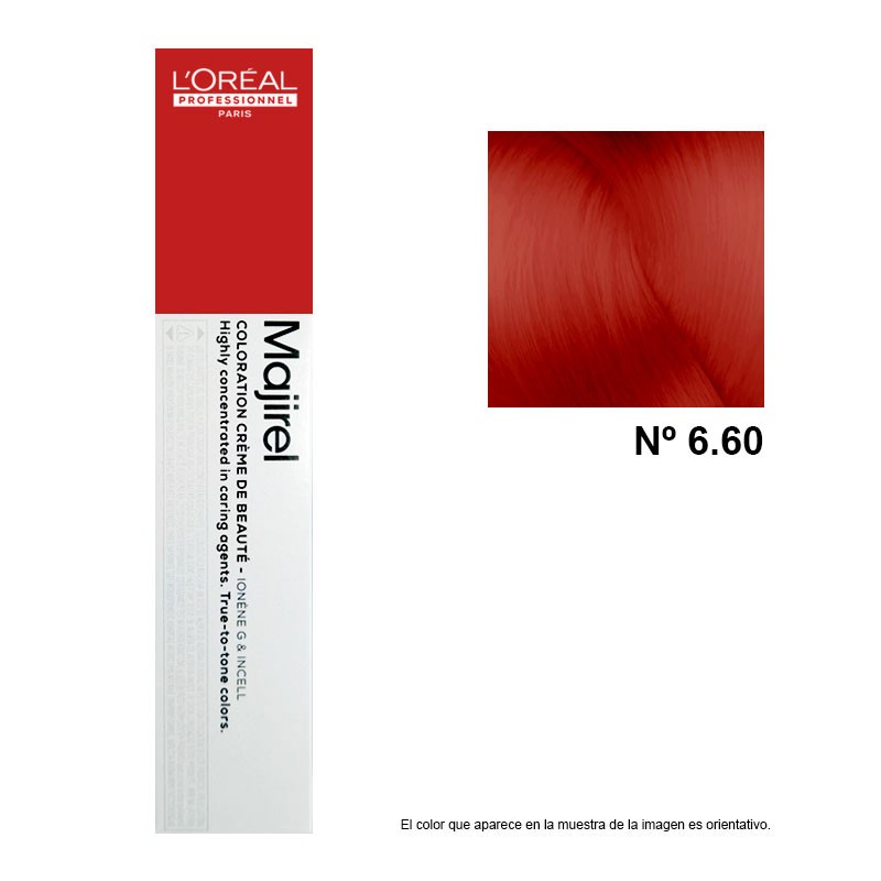 Tinte rojo intenso Loreal majirel 6.60 Majirouge 50 ml