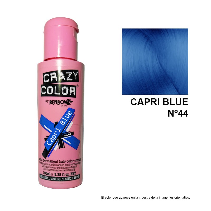 Mascarilla de color FANTASIA CAPRI BLUE Nº44 CRAZY COLOR 100 ML