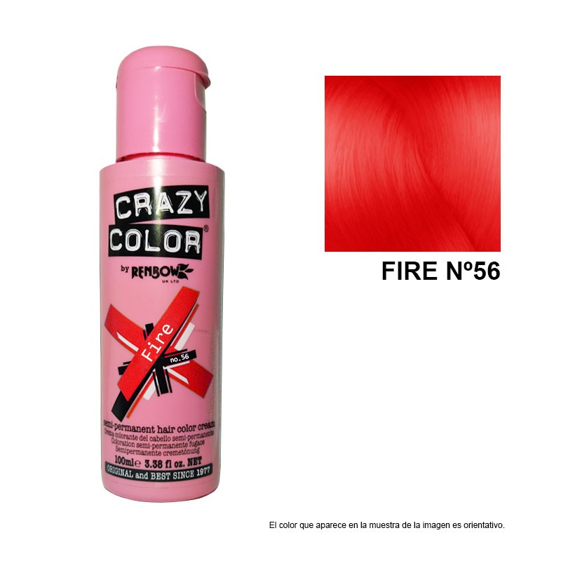 Oferta Crazy Color Tinte Fantasía Semipermanente- 56 Fire 100 ml