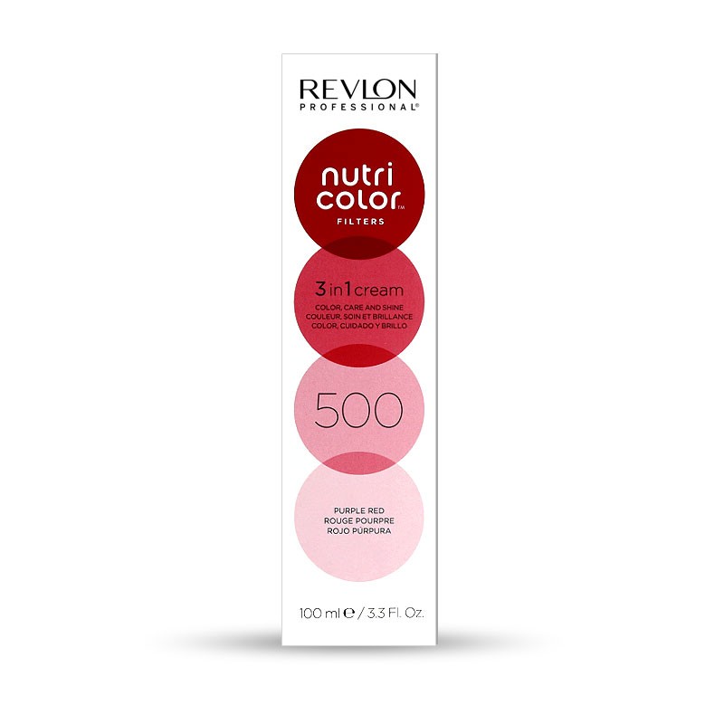 Tinte Revlon Nutri Color rojo intenso Creme 500 Purpura