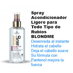 Spray Acondicionador Schwarzkopf Ligero para Todo Tipo de Rubios BLONDME 200ml