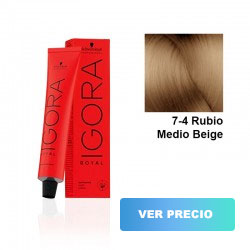 comprar tinte schwarzkopf igora royal - 7-4 Rubio Medio Beige - 60 ml