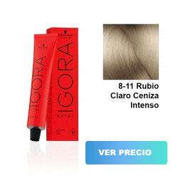 comprar tinte schwarzkopf igora royal - 8-11 Rubio Claro Ceniza Intenso - 60 ml