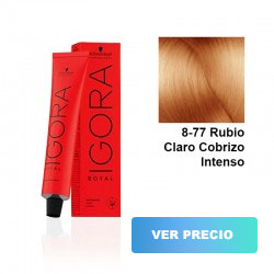 comprar tinte schwarzkopf igora royal - 8-77 Rubio Claro Cobrizo Intenso - 60 ml