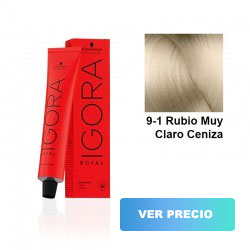 comprar tinte schwarzkopf igora royal - 9-1 Rubio Muy Claro Ceniza - 60 ml