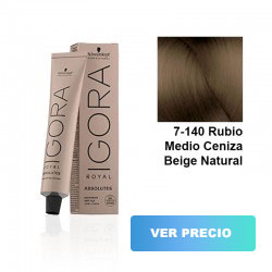 comprar tinte schwarzkopf igora royal - absolutes - 7-140 Rubio Medio Ceniza Beige Natural - 60 ml