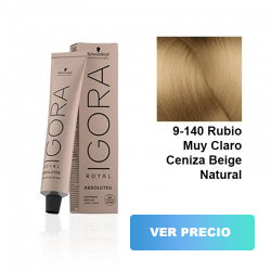 comprar tinte schwarzkopf igora royal - absolutes - 9-140 Rubio Muy Claro Ceniza Beige Natural - 60 ml